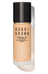 Light medium beige with golden undertones; for light to medium skin