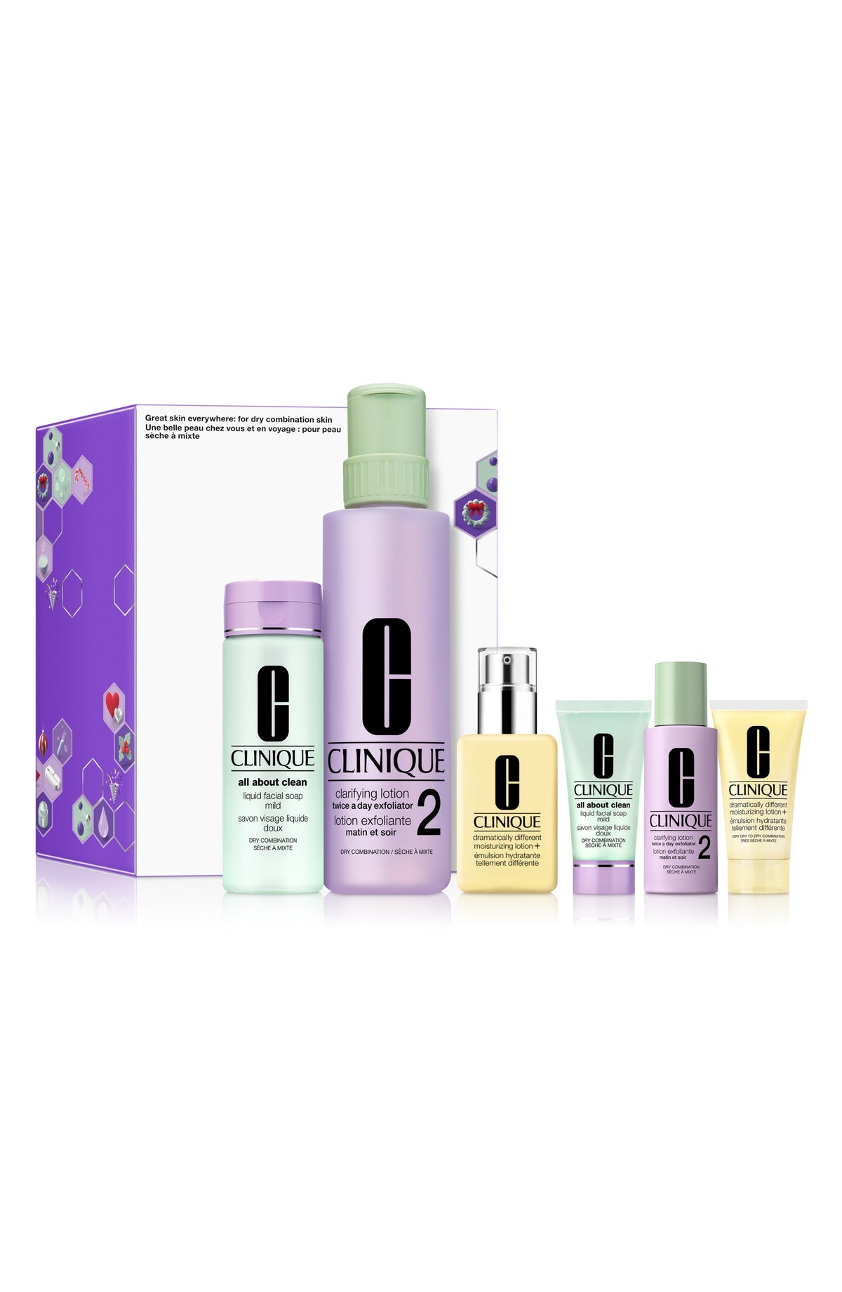 Clinique Great Skin Everywhere Set: For Dry Combination Skin (Value $107.50)