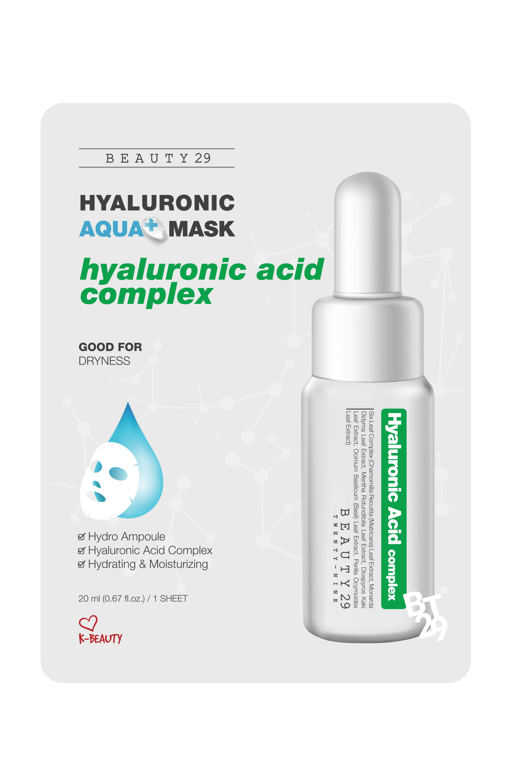 BEAUTY29 Hyaluronic Aqua+ Mask - eCosmeticWorld